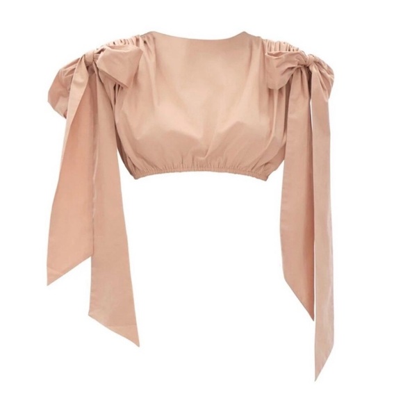 Andrea‎ Iyamah NEW Women's Halima Cropped Top in Nude Size XXL - Picture 4 of 6